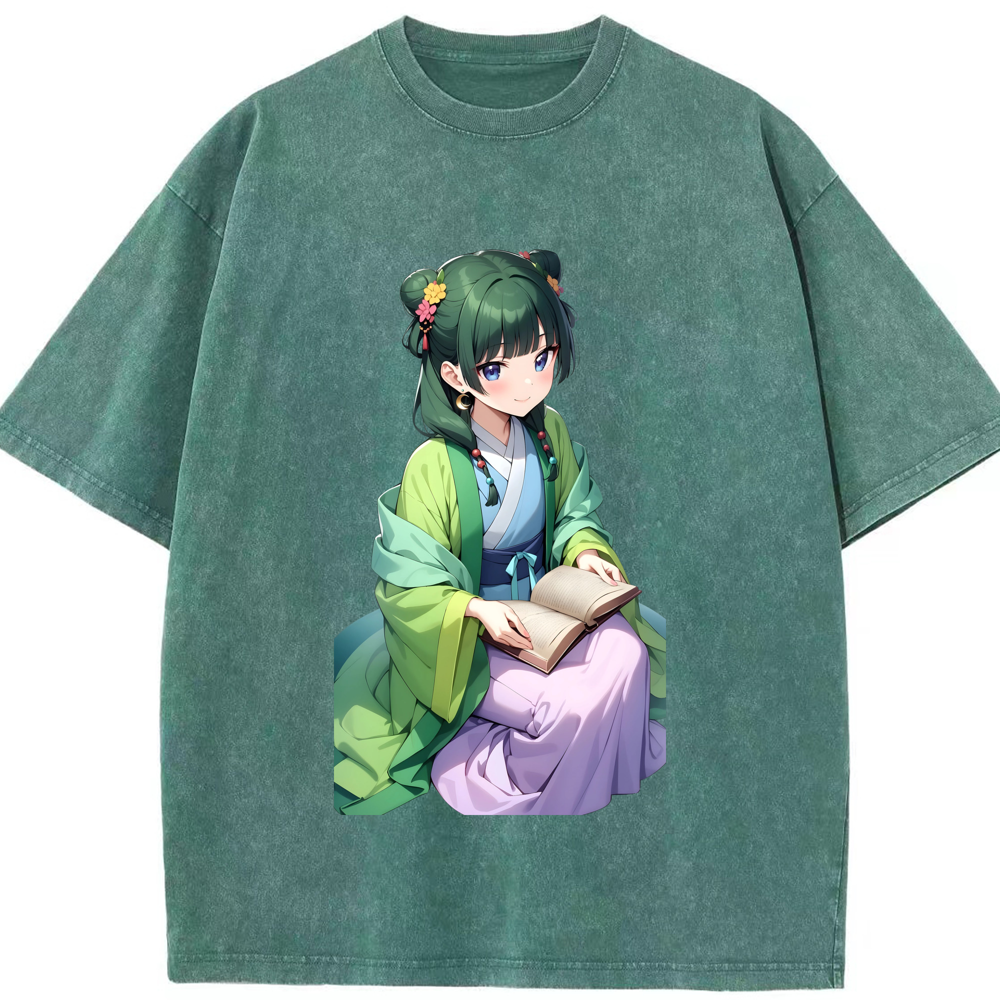 （画像用） 薬屋のひとりごと The Apothecary Diaries 綿100% ヴィンテージ風 半袖Tシャツ（フロントプリント）